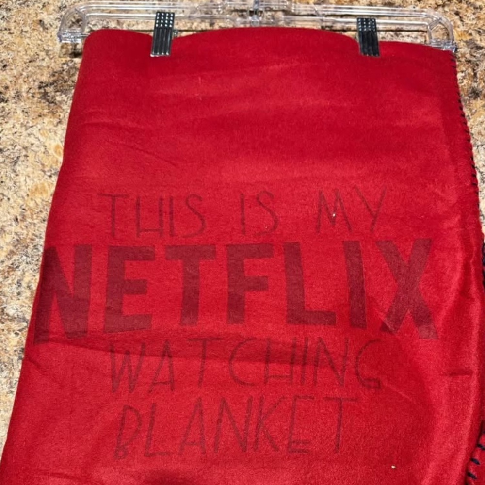 Red Netflix Watching Blanket